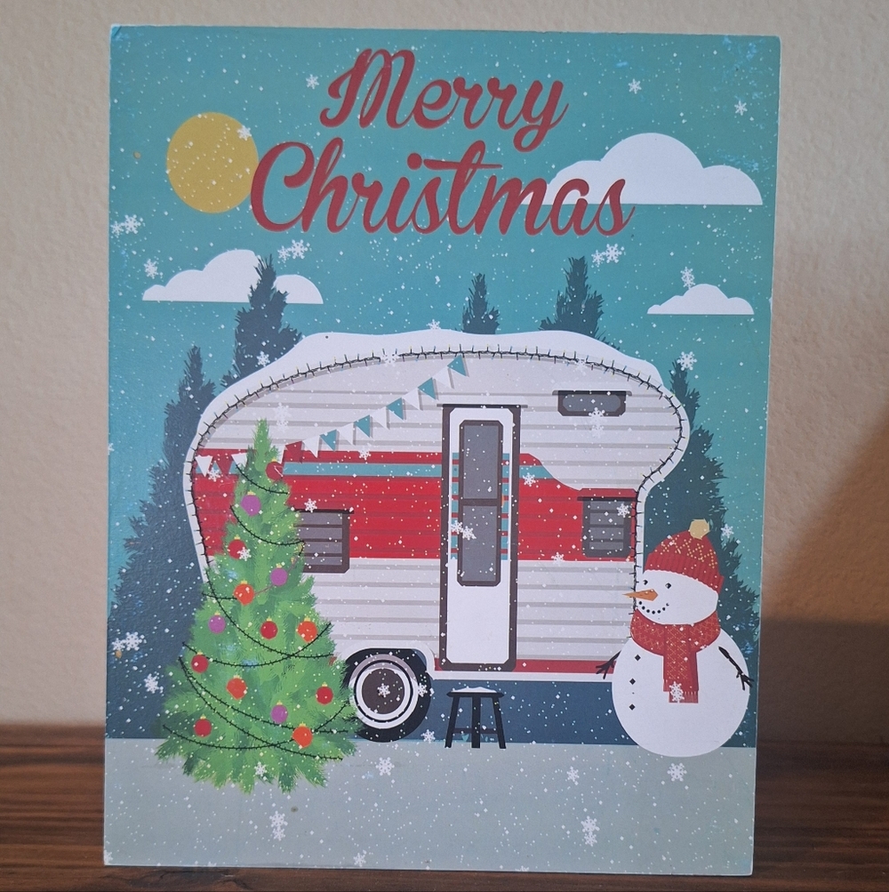 Pier 1 Merry Christmas Card with Red and Green Accents